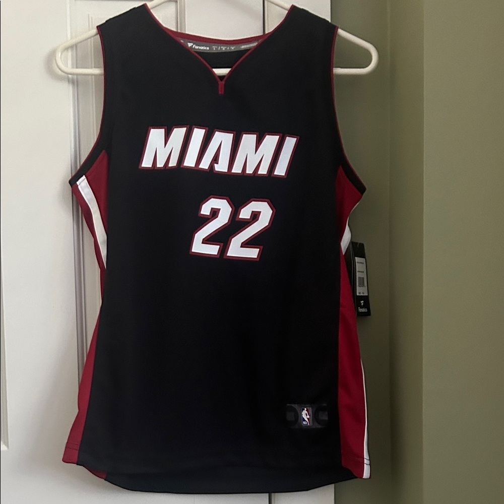 Fanatics Black and Red Basketball Jersey